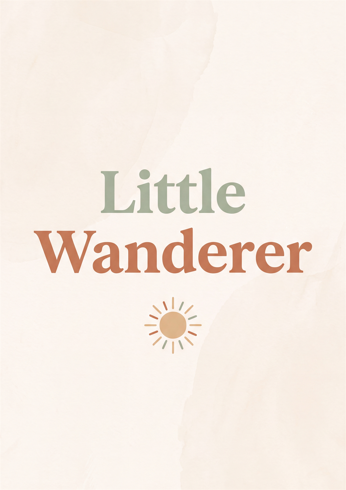 Little Wanderer hand lettered desert nursery printable poster