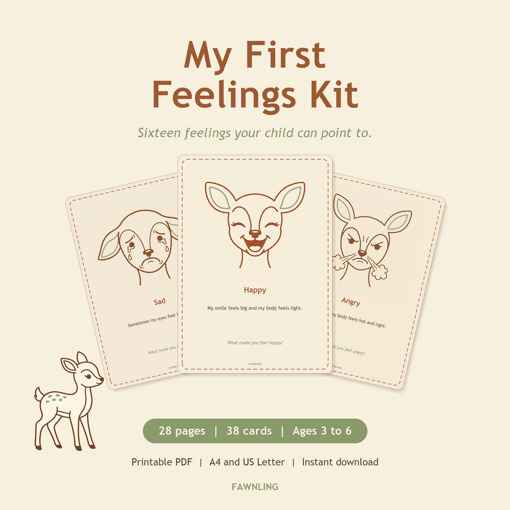My First Feelings Kit, printable emotions cards for children aged 3 to 6