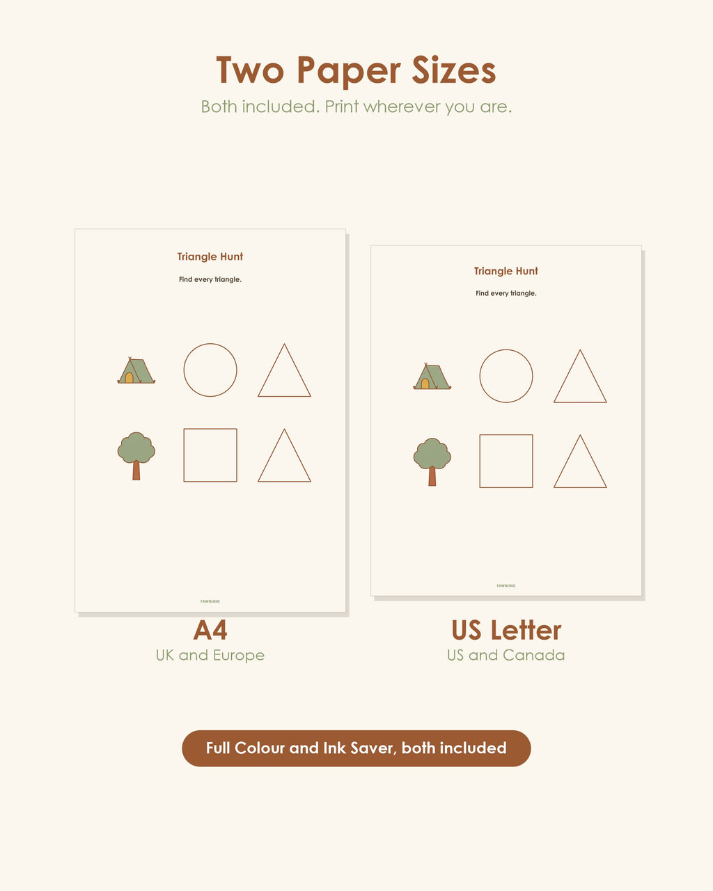 A4 and US Letter versions both included